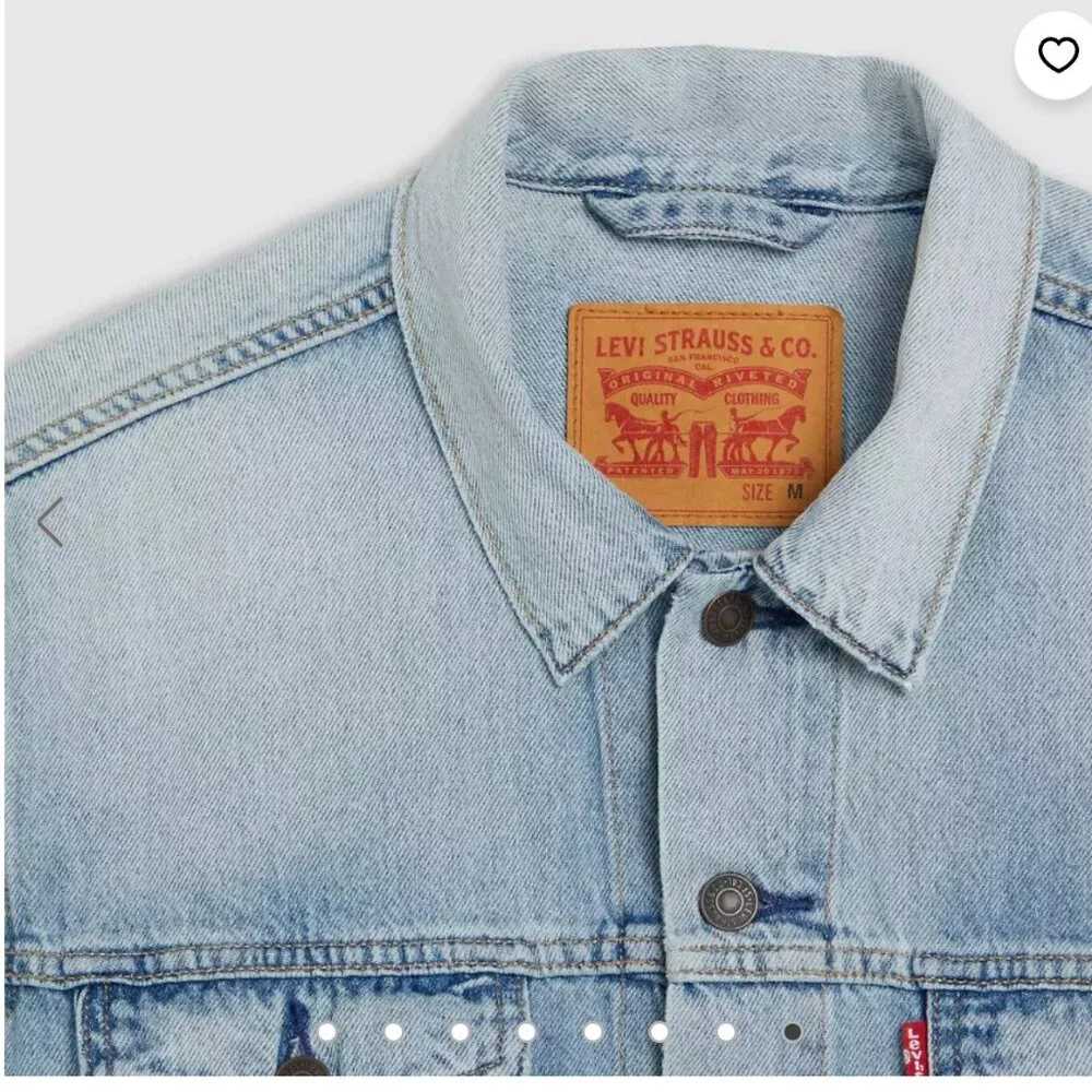 Levi's Lightweight Trucker Jacket, Build A House - Light Wash, Medium, EUC